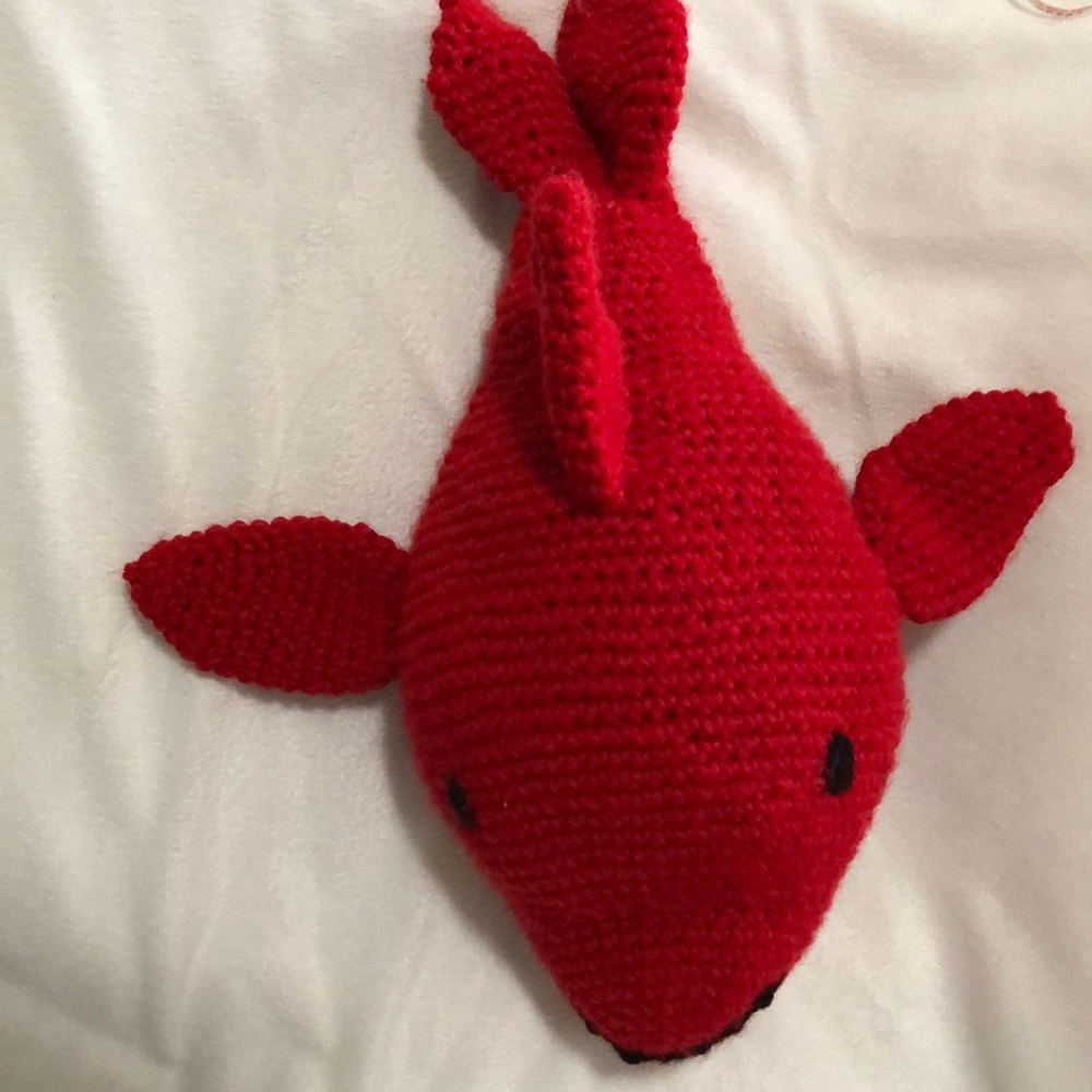 Whale stuffed toy. New. Crocheted.
